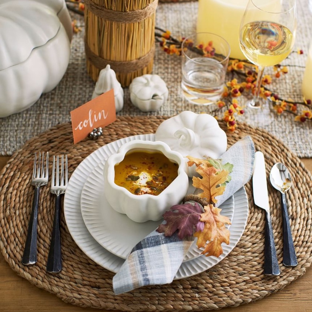 Pottery Barn Glazed Stoneware Pumpkin Bowl Soup Dish New With Tag - Picture 7 of 12